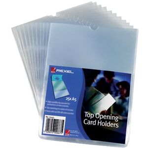 Rexel Card Holders Polypropylene A5 Clear (Pack of 25) 12093