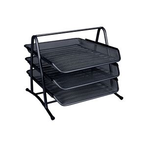 Q-Connect 3 Tier Letter Tray Black Ref KF00823