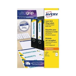 Avery L7171 Lever Arch Spine Laser Labels 200x60mm
