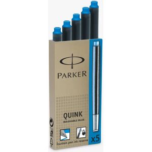 PARKER Quink Fountain Pen Ink Refill, Set of 5, Blue - Blue - Unisex