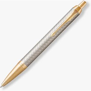 PARKER IM Premium Silver Gold Trim Ballpoint Pen - Gold - Unisex