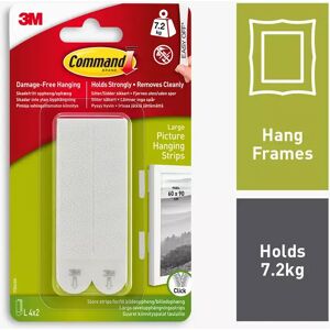 Command Damage-Free Removable Large Picture Hanging Strips, 1 Picture - White - Unisex