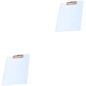 osiuujkw Versatile A4 Stationery Clipboard for Efficient Memo Management, Matte Rose Gold, 2Set