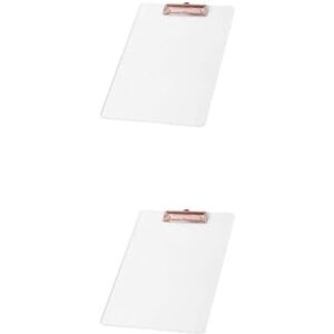 osiuujkw Versatile A4 Stationery Clipboard for Efficient Memo Management, Transparent Rosegold, 2Set