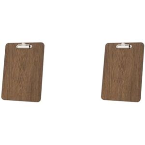 Chalkboards UK Clipboard, Wood, Dark Oak, A5, 240 x 175 mm (Pack of 2)