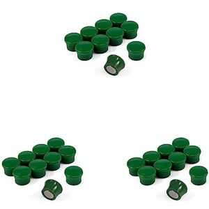 first4magnets Small High Power Green Memo Board Magnets for Fridge, Whiteboard, Noticeboard, Filing Cabinet - Pack of 30