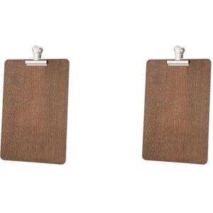 Chalkboards UK WC982S Clipboard with Detachable Silver Clip, Wood, Dark Oak, A4 (34 x 24 x 1cm) (Pack of 2)