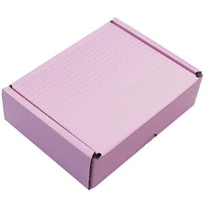 MEG4TEC PINK BLACK BLUE RED WHITE BROWN CARDBOARD SMALL PARCEL BOXES SHIPPING MAILING GIFT STORAGE (7" x 5.5" x 2", PINK, 10)