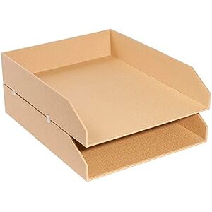 Exacompta - Ref 14602E - 1 Pack of 2 OfficeByMe Letter Trays - Beige