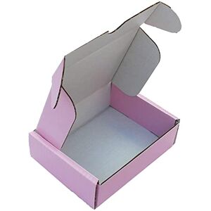 MEG4TEC CARDBOARD SHIPPING MAILING STORAGE GIFT SMALL PARCEL BOXES/AVAILABLE COLOURS: WHITE, BROWN OR BABY PINK - SIZE: 6"x4"x1.5" /15cm x 10cm x 4cm (QUANTITY: 100, WHITE)