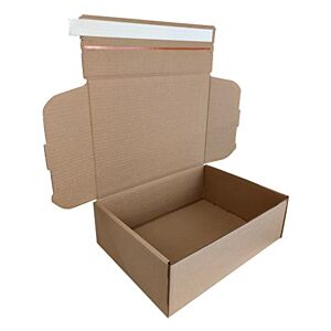 MEG4TEC 10 x Peel & Seal Brown 12"x9"x4" Storage Tear Strip Boxes Ecommerce Postal Gift Packet Mailing Box Shipping Small Parcel Recyclable EcoFriendly MOVIE BOX, TREAT BOX, A4 BOX