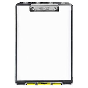 Dexas 5717-803 Clearview Clipcase Dry Erase Clipboard, Acrylonitrile Butadiene Styrene Polypropylene SAN Alloy Steel, Yellow,13.75 x 9.5 Inch