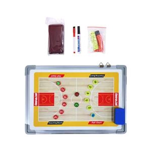 Qianly Coaches Board, Sports Clipboard with Eraser Equipment Sports Gifts Magnetic Coaching Board with 2Marker Pens for School Plays, Wood Red