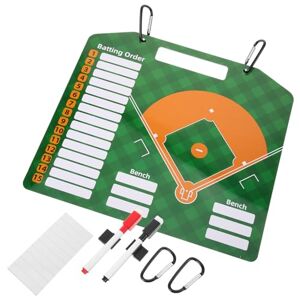 Sosoport 1 Set Baseball Board Lineup Clipboard Baseball Coaching Board Baseball Lineup Board for Writing Board Dry Erase Baseball Coaches Board Softball Pvc Football X28 Whiteboard