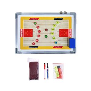 rockible Coaches Board Magnetic Coaching Board Erasable Marker Equipment Sports Clipboard with 2 Marker Pens for Plays School Teaching, Wood Red