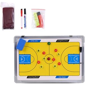 Oshhni Magnetic Coaching Board, Coaches Board Strategy Boards Sports Gifts Sports Clipboard with 2Marker Pens for Plan Demonstration, Yellow Blue