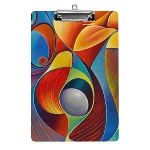 Mhxyzhw4 Psychedelic Art Funny Clipboards with Low Profile Clip Stardard Letter Size Acrylic Clip Board for Office Meeting Classes