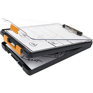 Dexas 5717-804 Clearview Clipcase Dry Erase Clipboard, ABS PP SAN Alloy Steel, Orange