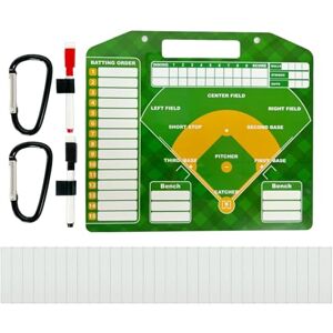 gifyym Baseball Lineup Board, Dry Erase Magnetic Baseball Lineup Board, Sturdy Baseball Clipboard, Reusable Ball Sport Court White Board for Dugout for Baseball Field, Training Ground and Playground