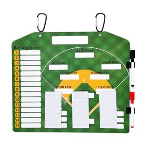 Refer To Description Baseball Magnetic Board Set -Double-Sided Lineup Board, Display Players' Positions Court Board Baseball Lineup Clipboard with Dry Erase, White Board with 30 Lineup Cards for Playground, Classroom