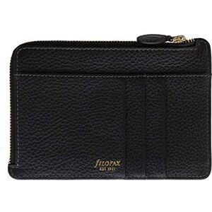 Filofax Classic Stitch Soft Zipped Card Holder Black