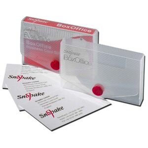 Snopake 15 mm Business Card BoxOffice – Clear [Pack of 5] Polypropylene Card Storage Box [13729]