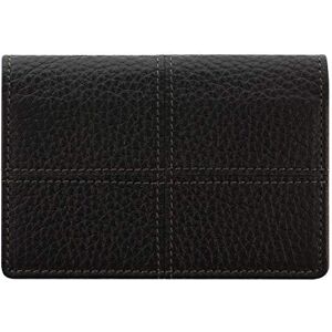 Filofax Business Card Case Leather Classic Stitch Soft Black