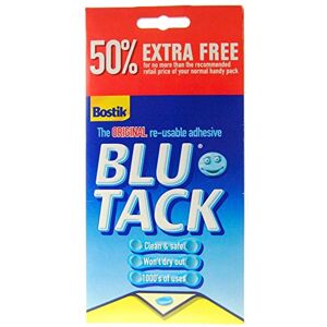 Bostik blu-tack original reusable adhesive 50% extra free