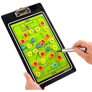 RoseFlower Professional Football Coach Board, Double-Sided Magnetic Tactics Board Portable Football/Soccer Training Equipment Accessories with Marker Pen, Dry eraser, Magnets -13.78×7.87"