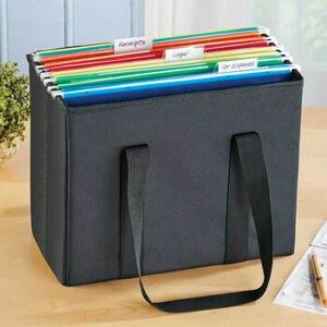 Easylife Portable File Organiser in Brown/Blue/Grey