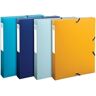 Exacompta Bee Blue Box File 40mm Spine PP A4 Assorted (Pack of 8)