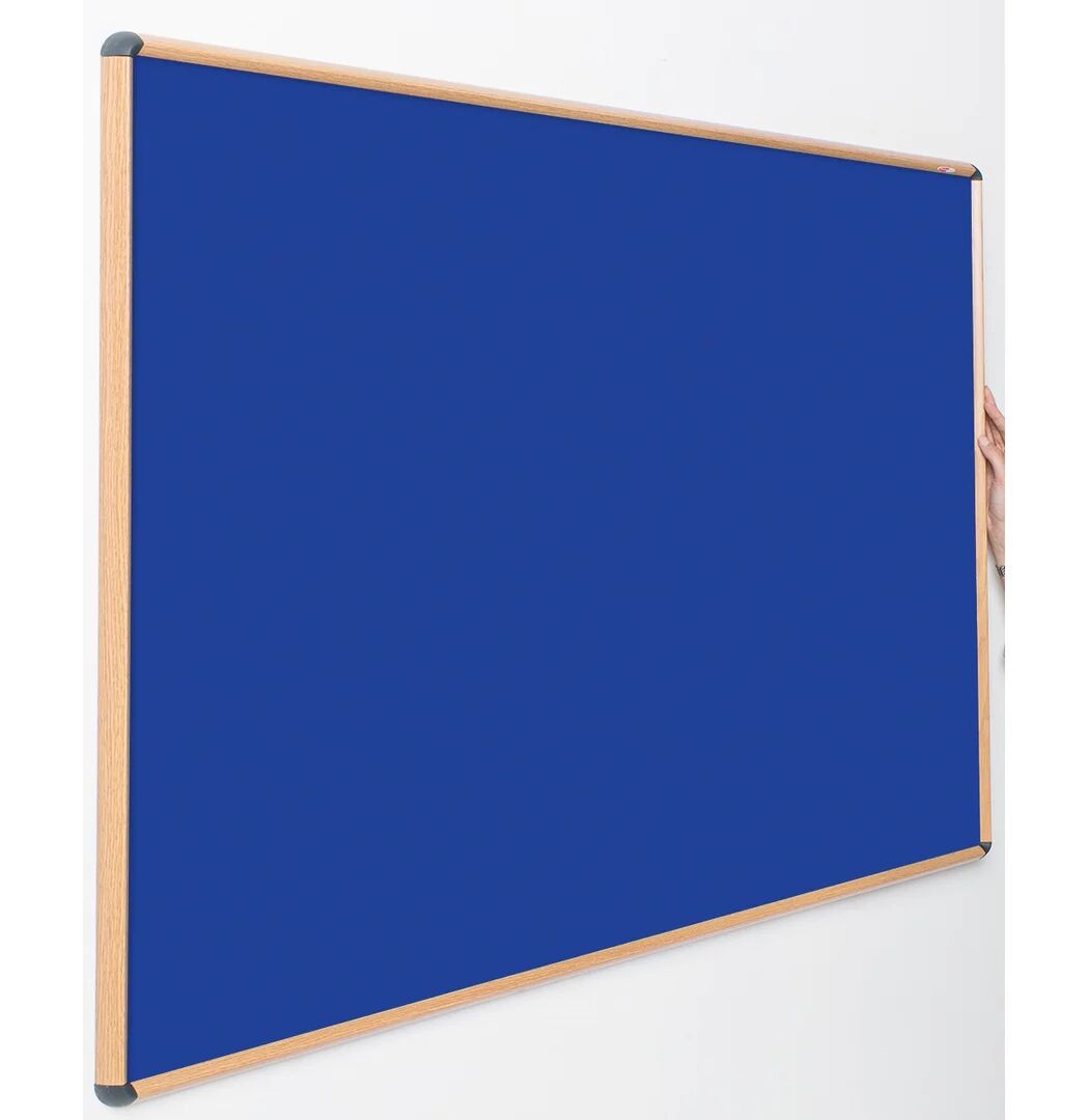 Symple Stuff Shield Design Wood Effect Wall Mounted Bulletin Board blue 120.0 H x 2.5 D cm