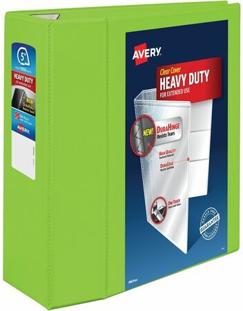 Avery Heavy-Duty View 3 Ring Binder, 5" EZD Rings, Chartreuse