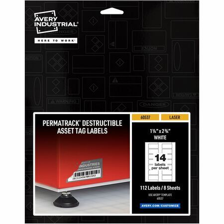 Avery PermaTrack Destructible Asset Tag Labels