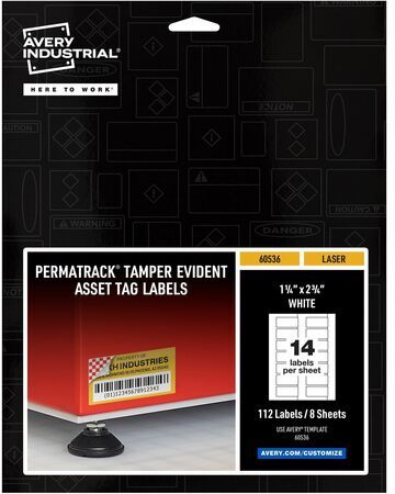 Avery PermaTrack Tamper-Evident Asset Tag Labels