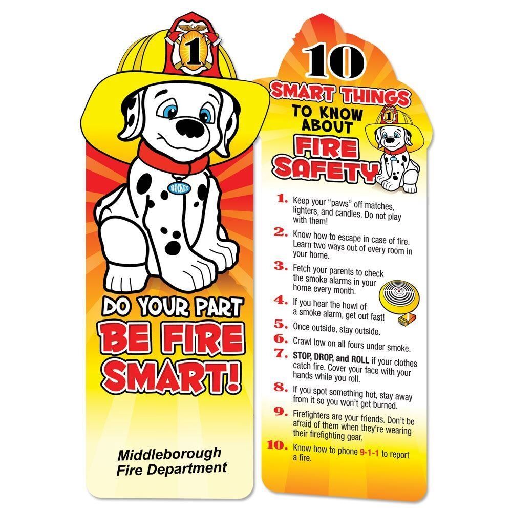 Positive Promotions 500 Do Your Part, Be Fire Smart! Die-Cut Books - Personalization Available