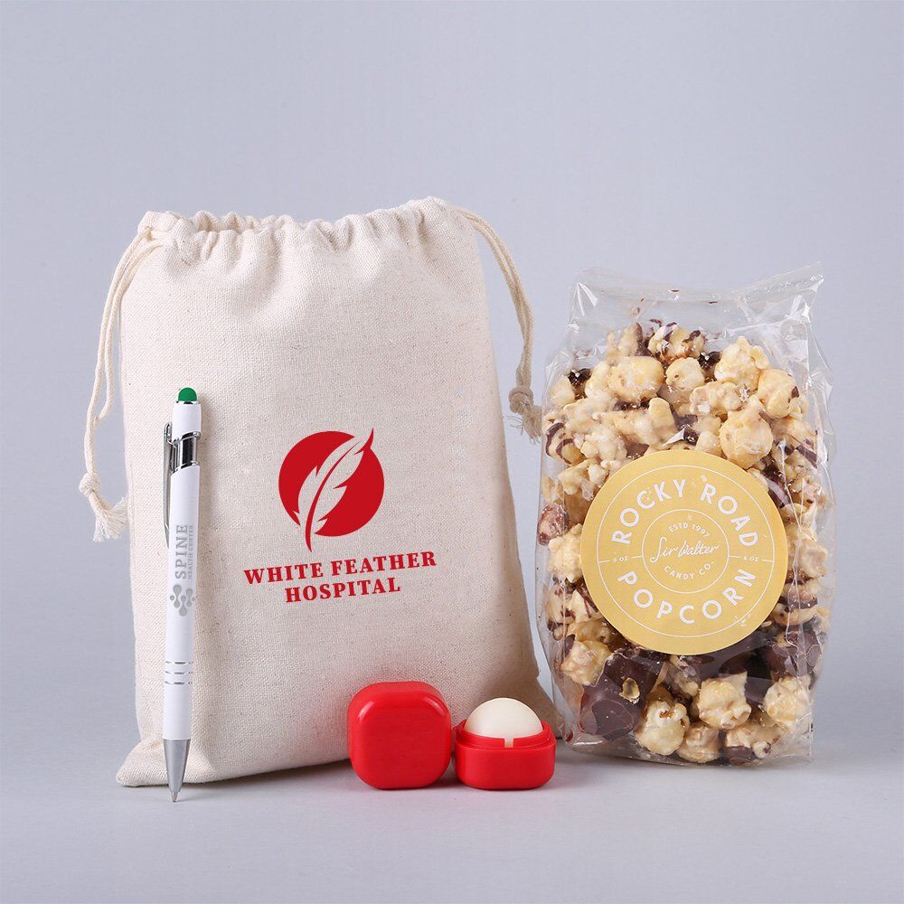 Positive Promotions Holiday Stocking Stuffer Treat Bag - Personalization Available