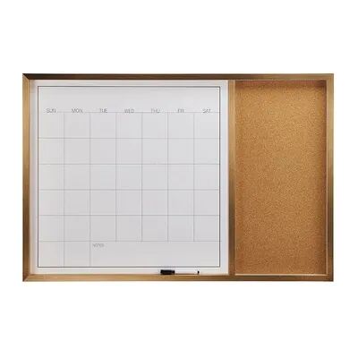 Mikasa Calendar Cork Board, Gold