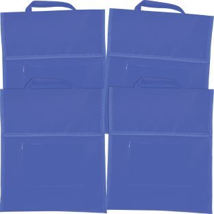 Solid Color Book Pouches  Set Of 4 Color Blue by Really Good Stuff LLC