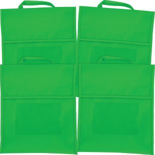 Solid Color Book Pouches  Set Of 4 Color Green by Really Good Stuff LLC