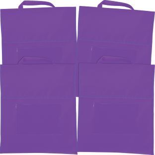 Solid Color Book Pouches  Set Of 4 Color Purple by Really Good Stuff LLC
