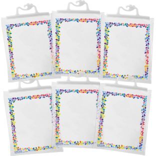 Large Hang Up Totes Colorful Drops 6 Pack by Really Good Stuff LLC
