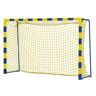 Sport-Thieme Handballtor "Colour" mit fest stehenden Netzbügeln, Rot-Blau, IHF, Tortiefe 1,25 m