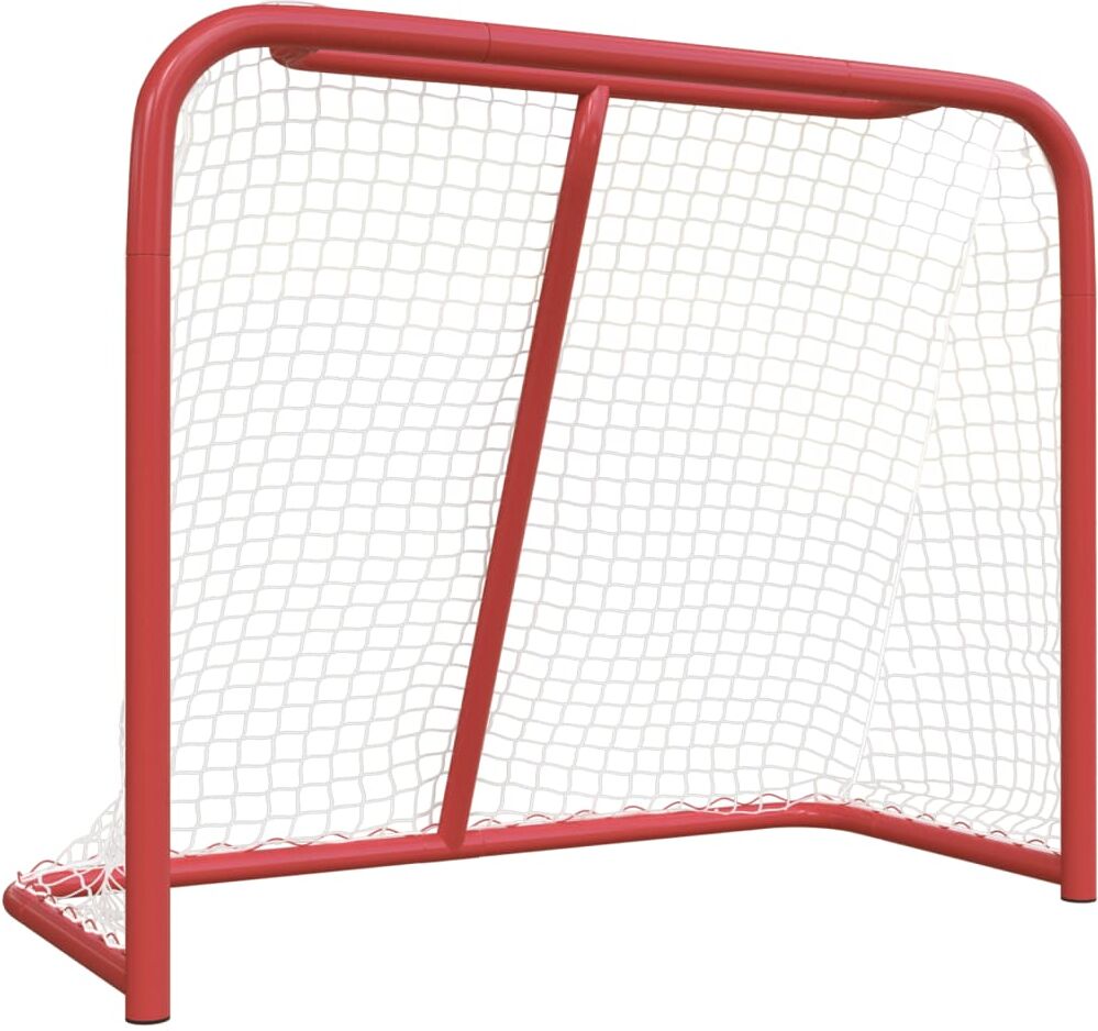 vidaXL But de hockey rouge et blanc 183x71x122 cm polyester