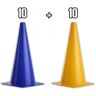 Teamsportbedarf.de PYLONEN 38 cm - 20 Stück (10 gelbe + 10 blaue) Pferdesport