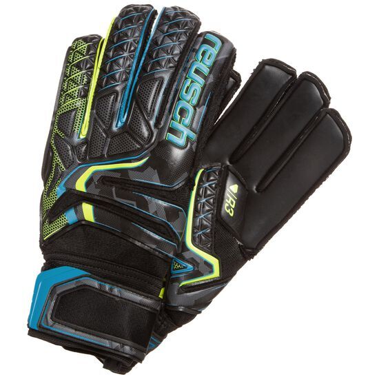 Reusch Attrakt R3 Ringer Support, Gr. 7.5, Herren, schwarz / neongelb