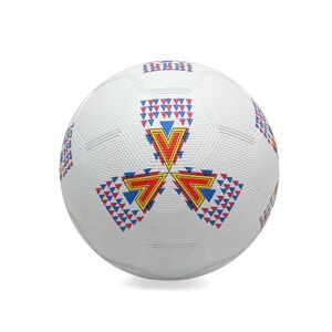 BigBuy Fun Football Multicolour Rubber Ø 23 cm mainly white with v on