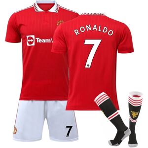 BayOne Fodbold Shirt Match Set Kid voksen - Ronaldo 7 Manchester United