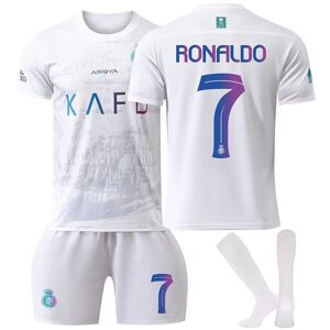 BayOne Fodbold Jersey Match Stand Kid voksen - Ronaldo 7 Al Nassr Hvid