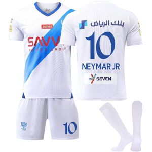 BayOne Fodbold Jersey Match Stand Kid voksen - Neymar JR 10 Al Hilal Hvid